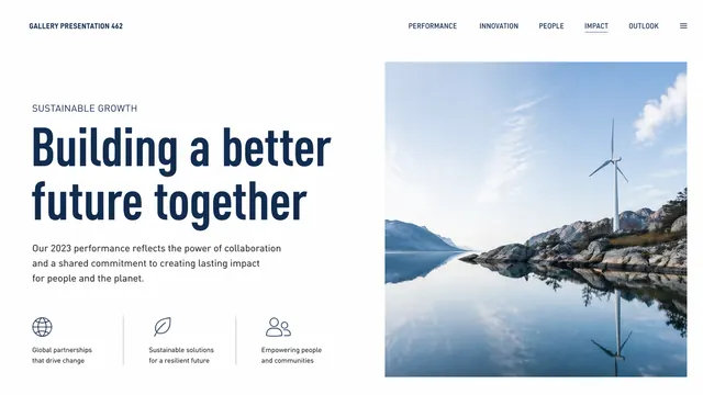 Sustainable Growth Annual Report Presentation Template