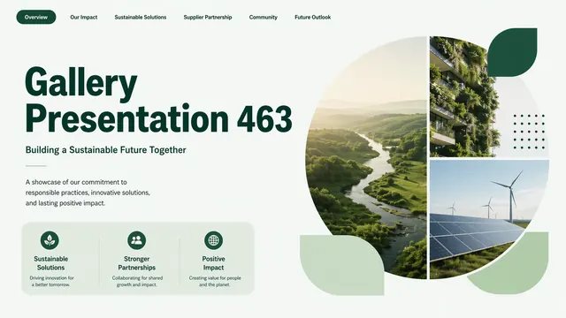Eco Green Gallery ESG Presentation Template