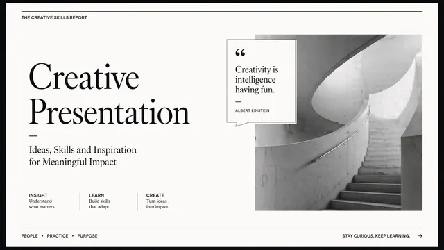 Creative Skills Report Presentation Template