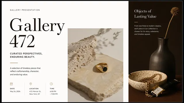 Gallery Editorial: High-End Curated Brand Presentation