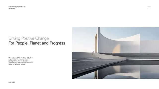 Minimalist Architecture Annual Report Presentation