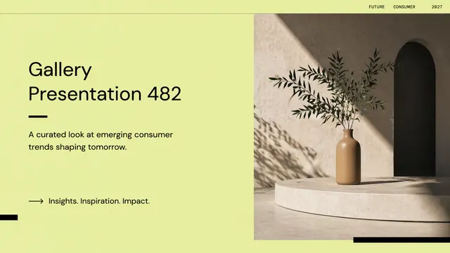 Consumer Trends Gallery: Minimalist Editorial Presentation