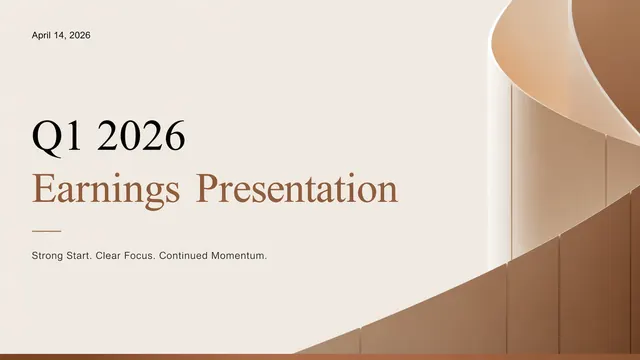 Beige and Earth Tone Q1 Earnings Report Template