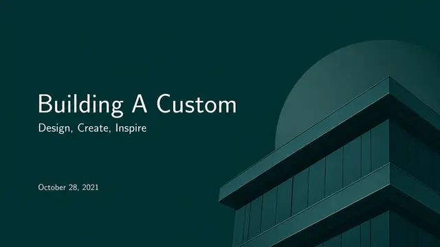 Modern Architecture Teal Pitch Deck Template