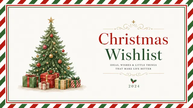 Watercolor Christmas Wishlist & Holiday Gift Guide Deck