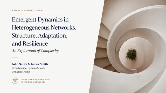 Complexity Systems Seminar Academic Presentation Template