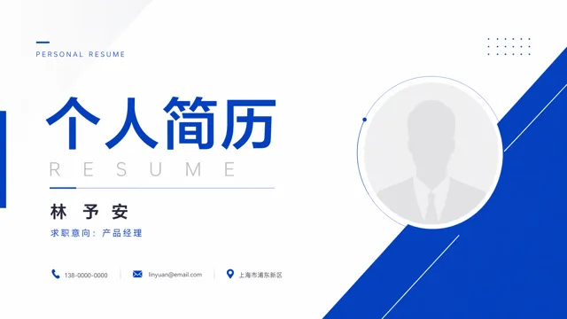 Cobalt Blue Professional CV and Portfolio Deck