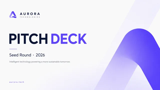 SaaS and AI Seed Round Pitch Deck Template