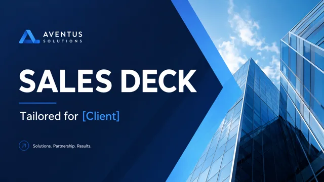 Corporate Blue Sales Deck for B2B Enterprise Solutions
