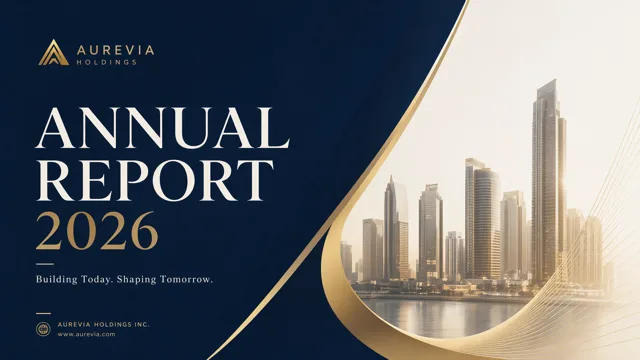 Corporate Navy & Gold Annual Report Presentation
