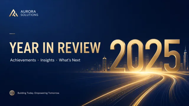 Corporate Year in Review with Cinematic Gold Accents