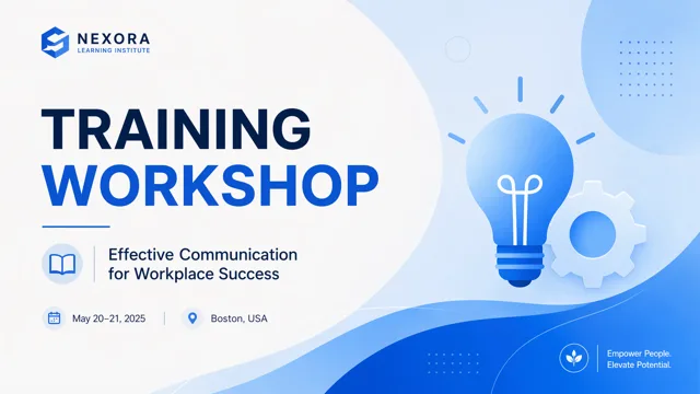 Modern Blue Workshop Template for Corporate Training