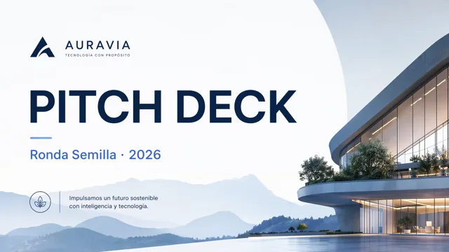 Spanish Language Seed Round Pitch Deck for Tech Startups