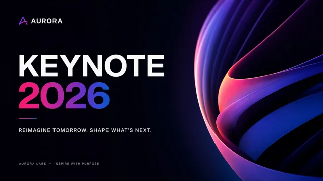 Aurora Cinematic Dark Mode Keynote Deck