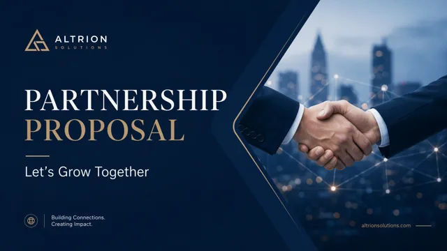 Corporate Partnership Proposal in Navy and Gold