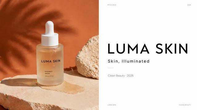 Editorial Skincare Launch Pitch Deck Template