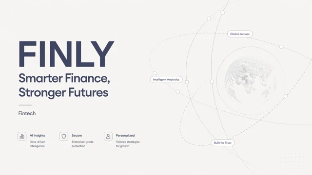 Modern Fintech Pitch Deck in Warm Grey and Slate