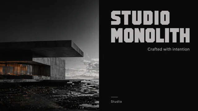 Brutalist Minimal Portfolio 2076 Presentation Deck