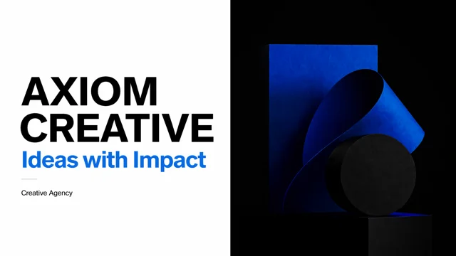 Gallery Blue Abstract Minimalist Brand Presentation