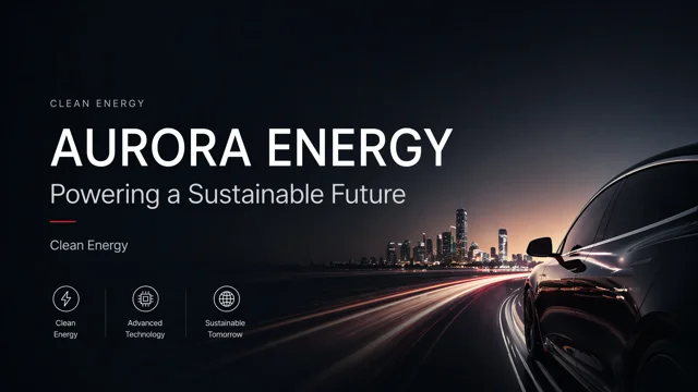 Energy Transition Dark Theme Technology Pitch Deck