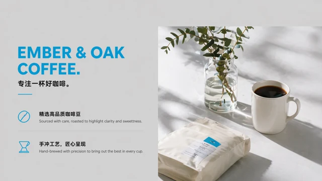 Blue Bottle Inspired Minimalist Brand Identity Deck