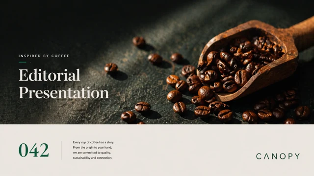 Dark Roast Coffee Brand Editorial Pitch Deck