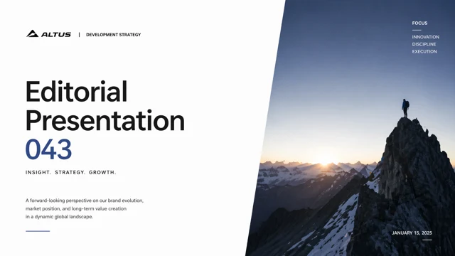 Strategy Blue Mountain Editorial Presentation