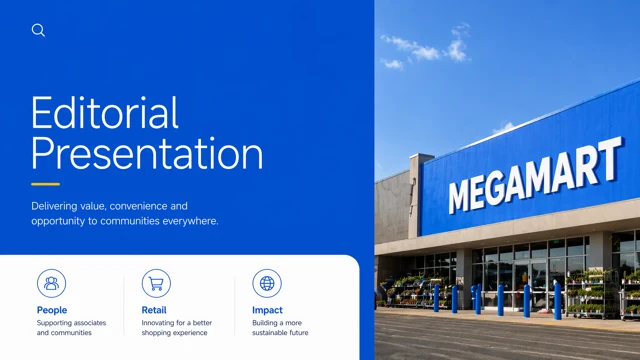 Retail Blue Editorial Presentation Deck