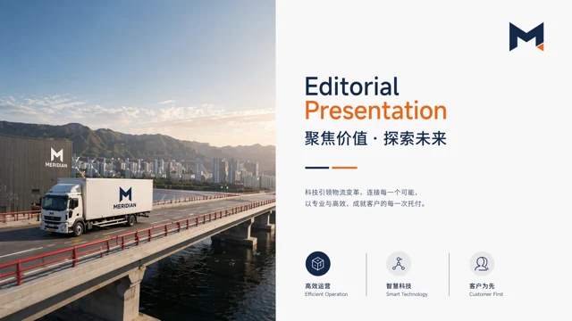 Logistics Red Editorial Presentation for Supply Chain