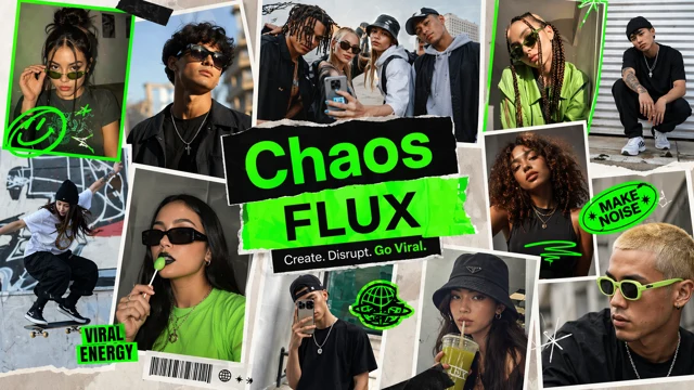Chaos TikTok Neon Social Media Strategy Deck