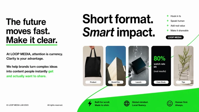 High-Contrast Neon Brand & TikTok Strategy Pitch